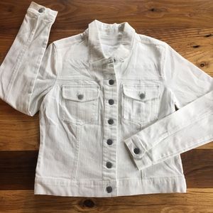 White Kut From The Kluth White Jean Jacket Large